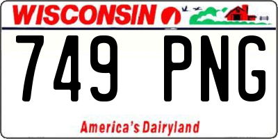 WI license plate 749PNG