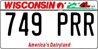 WI license plate 749PRR