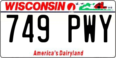 WI license plate 749PWY