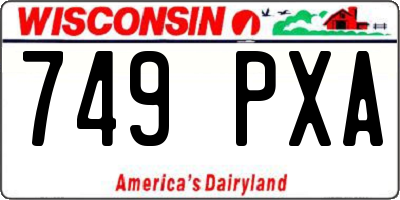 WI license plate 749PXA