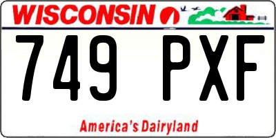 WI license plate 749PXF