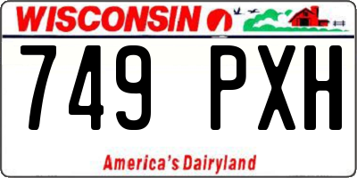 WI license plate 749PXH