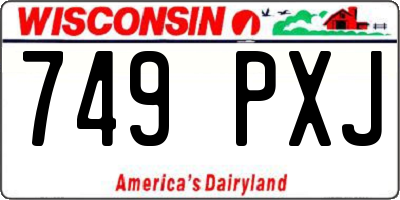 WI license plate 749PXJ