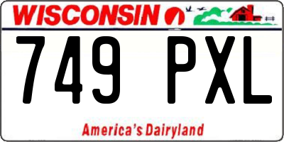 WI license plate 749PXL