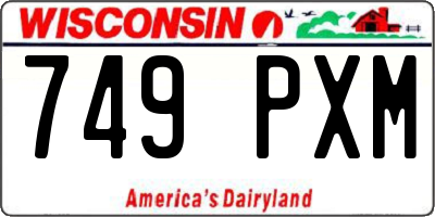 WI license plate 749PXM