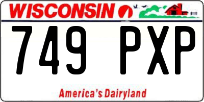 WI license plate 749PXP