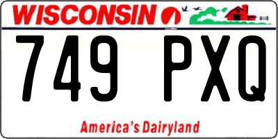 WI license plate 749PXQ