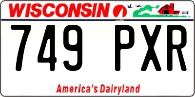 WI license plate 749PXR
