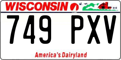 WI license plate 749PXV