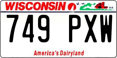 WI license plate 749PXW