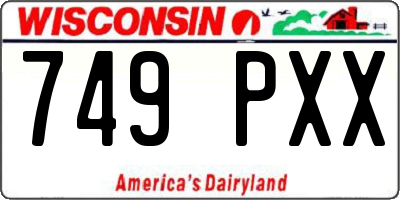 WI license plate 749PXX