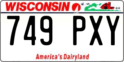 WI license plate 749PXY
