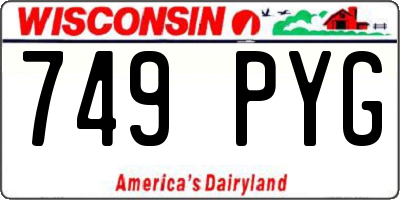 WI license plate 749PYG