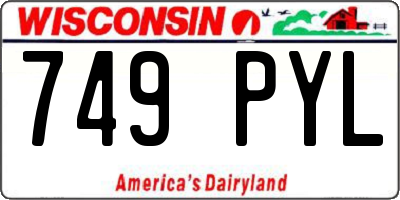 WI license plate 749PYL