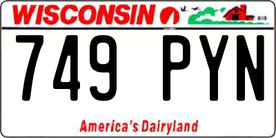 WI license plate 749PYN