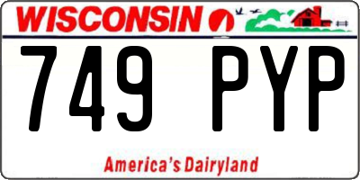 WI license plate 749PYP