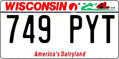 WI license plate 749PYT