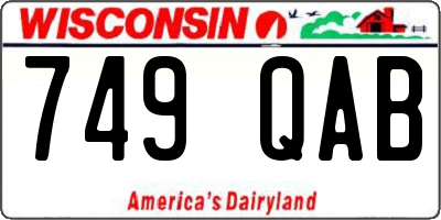 WI license plate 749QAB