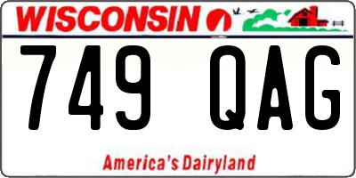WI license plate 749QAG