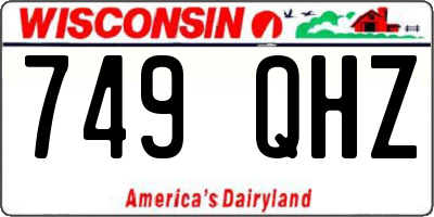 WI license plate 749QHZ