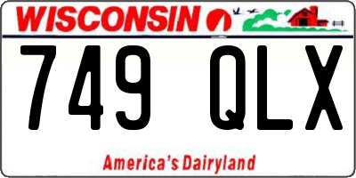 WI license plate 749QLX