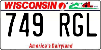 WI license plate 749RGL