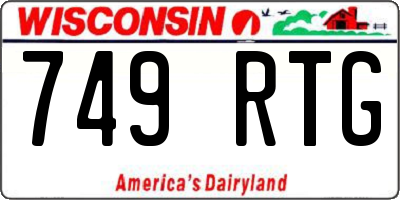 WI license plate 749RTG