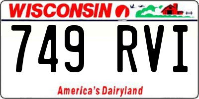 WI license plate 749RVI