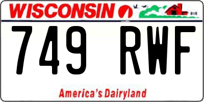 WI license plate 749RWF