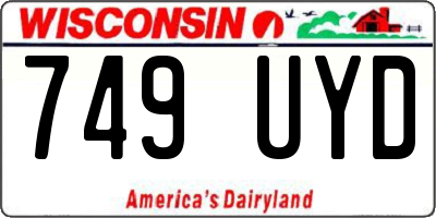WI license plate 749UYD