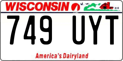 WI license plate 749UYT