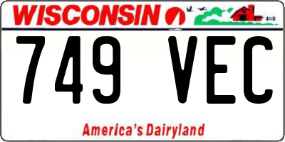 WI license plate 749VEC
