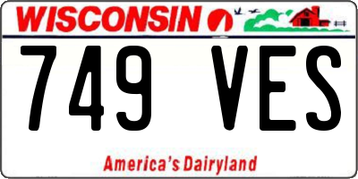 WI license plate 749VES