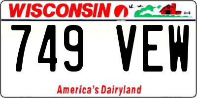 WI license plate 749VEW