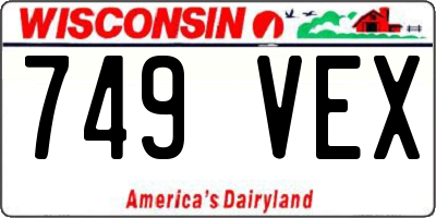 WI license plate 749VEX
