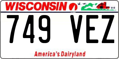 WI license plate 749VEZ