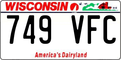 WI license plate 749VFC