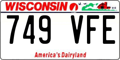WI license plate 749VFE