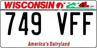 WI license plate 749VFF