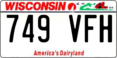 WI license plate 749VFH