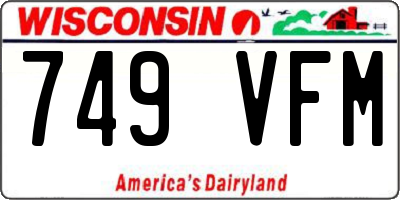 WI license plate 749VFM