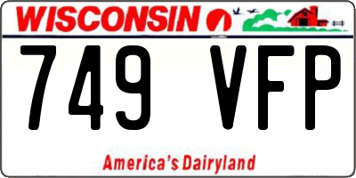 WI license plate 749VFP