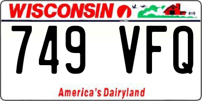 WI license plate 749VFQ