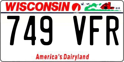 WI license plate 749VFR