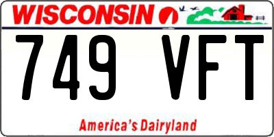 WI license plate 749VFT