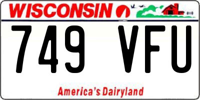 WI license plate 749VFU