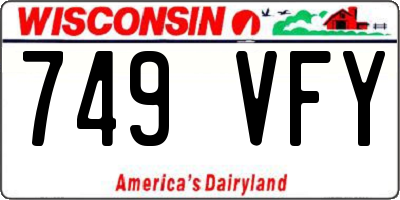WI license plate 749VFY
