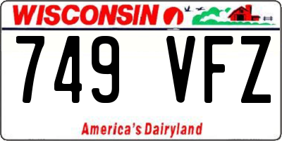 WI license plate 749VFZ
