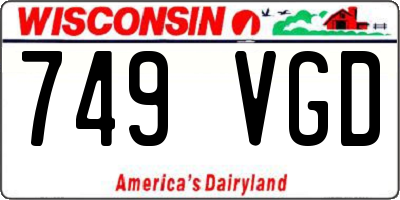WI license plate 749VGD