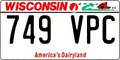 WI license plate 749VPC